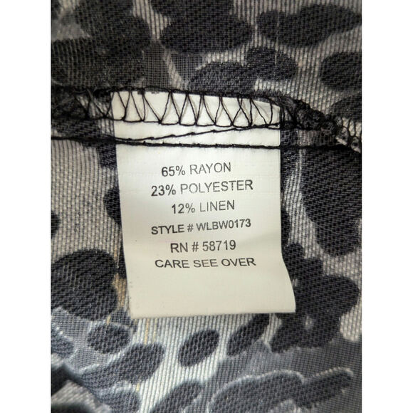 NWOT! NOTATIONS WOMAN! LINEN+! BLACK,TAN SHEER NET JEAN JACKET STYLE TOO! SZ 1X - Picture 8 of 10